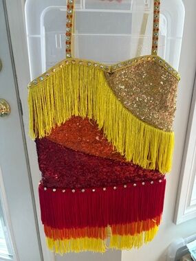 Orange, Red, Gold, and Yellow Jazz Costume, sz IC